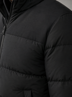 Men's colour-block quilted puffer jacket