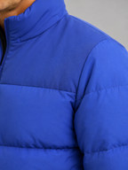Men's colour-block quilted puffer jacket