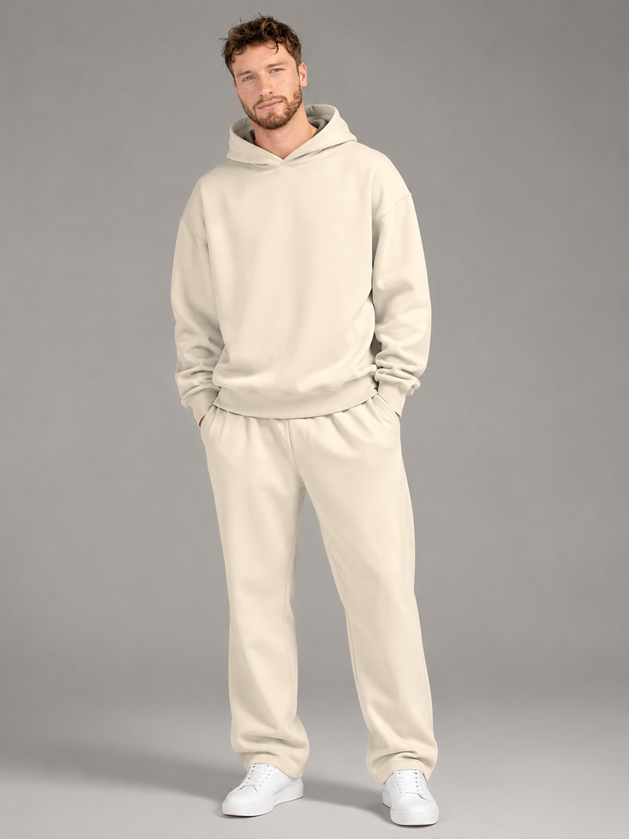 Men's oversized hoodie with compass back print