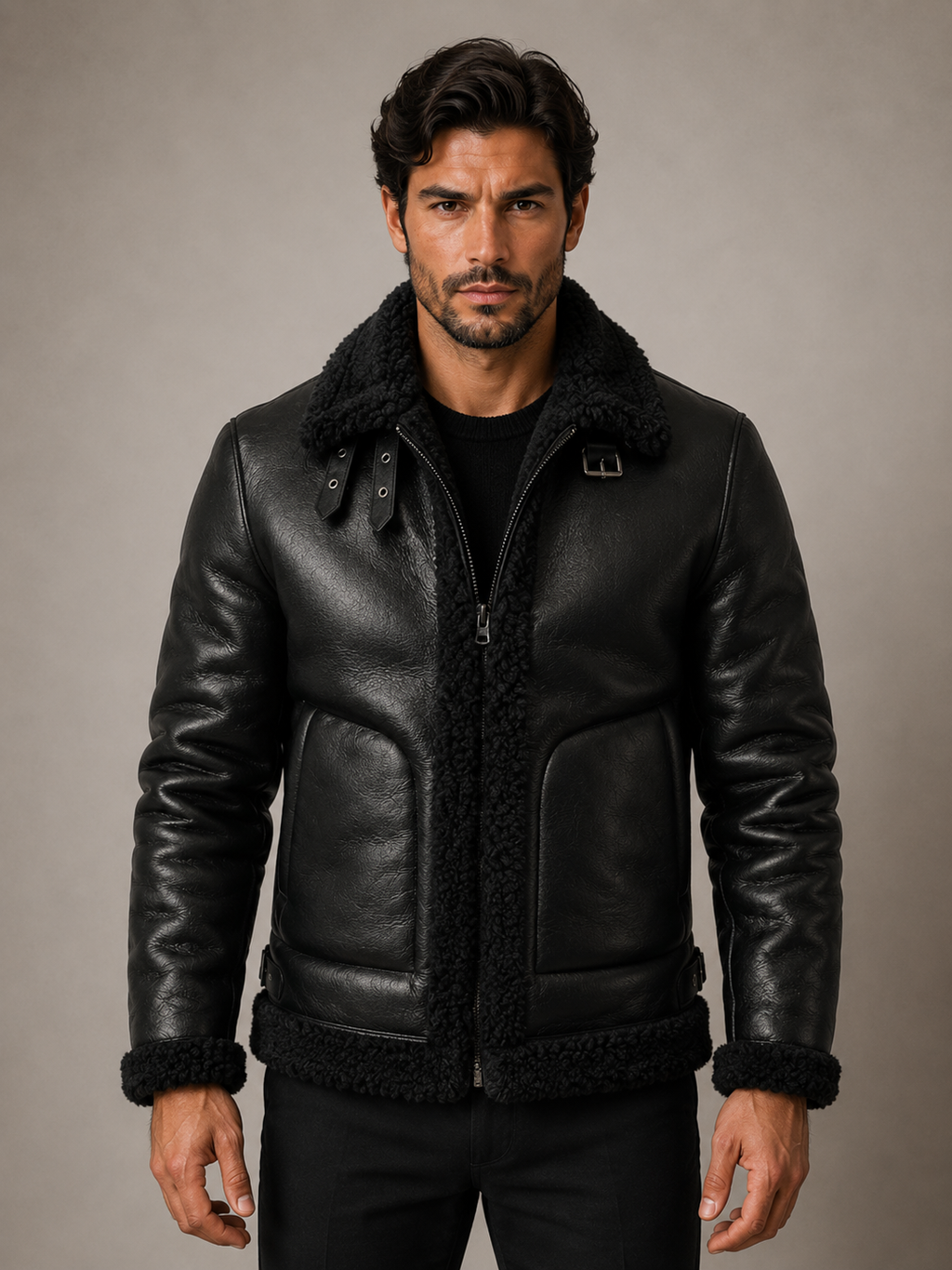 Men's Leather Jacket | Shearling