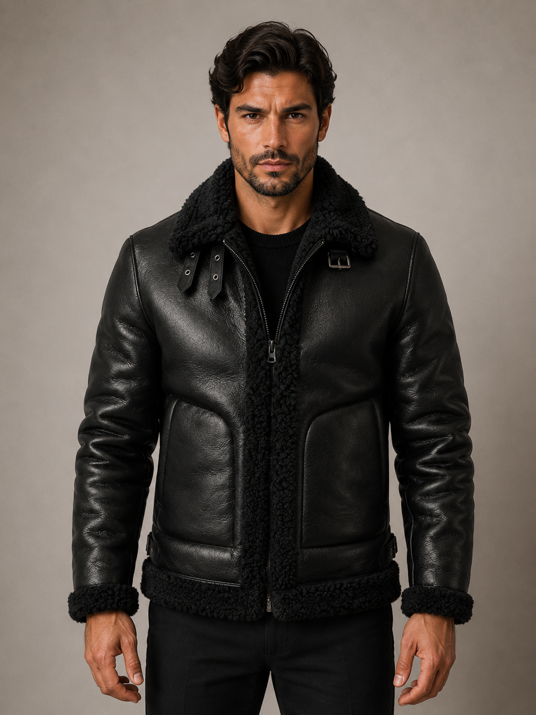Men's Leather Jacket | Shearling