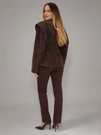 Women's structured suede-look blazer
