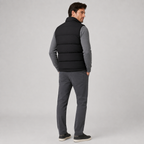 Men's quilted zip-front gilet with side pockets