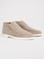 Men's brushed slip-on loafers with tonal stitching