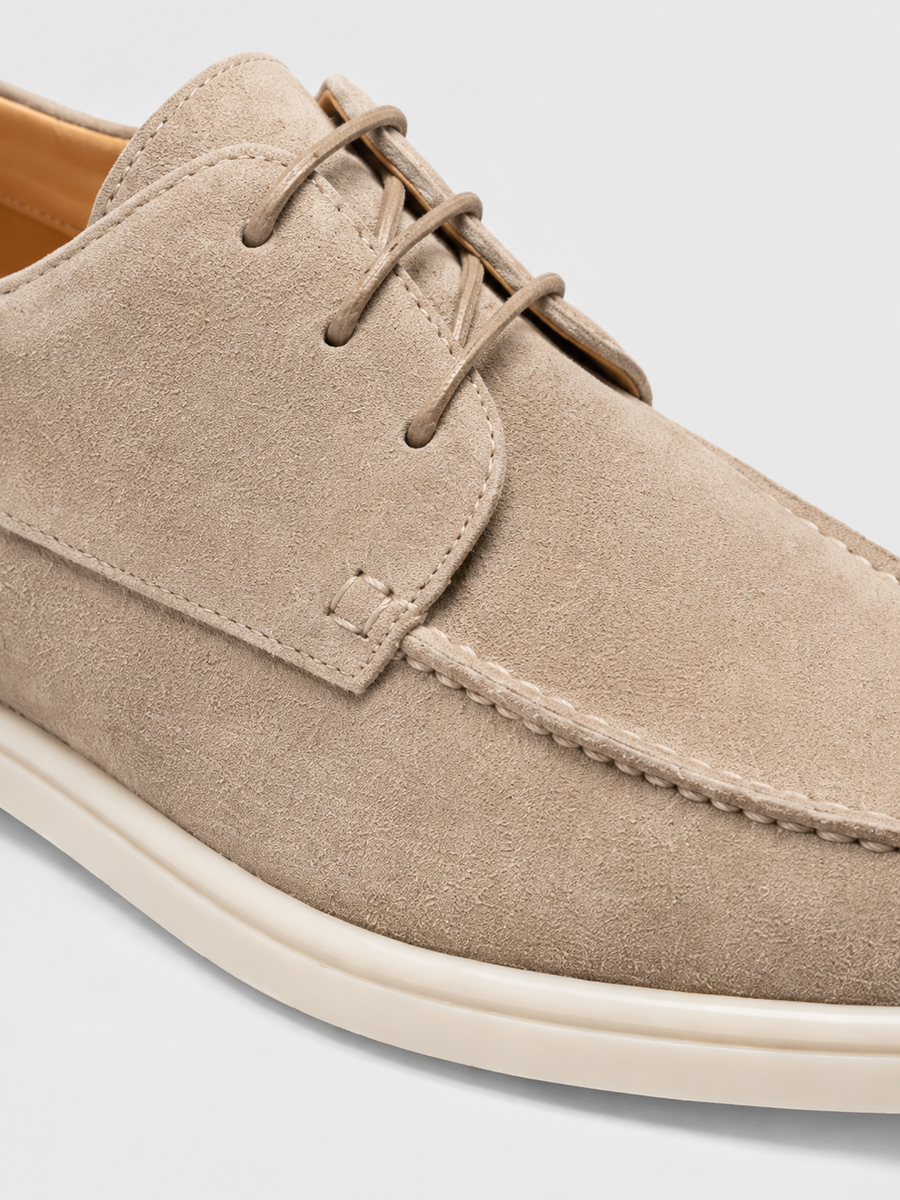 Men's lightweight suede lace-up dress shoes