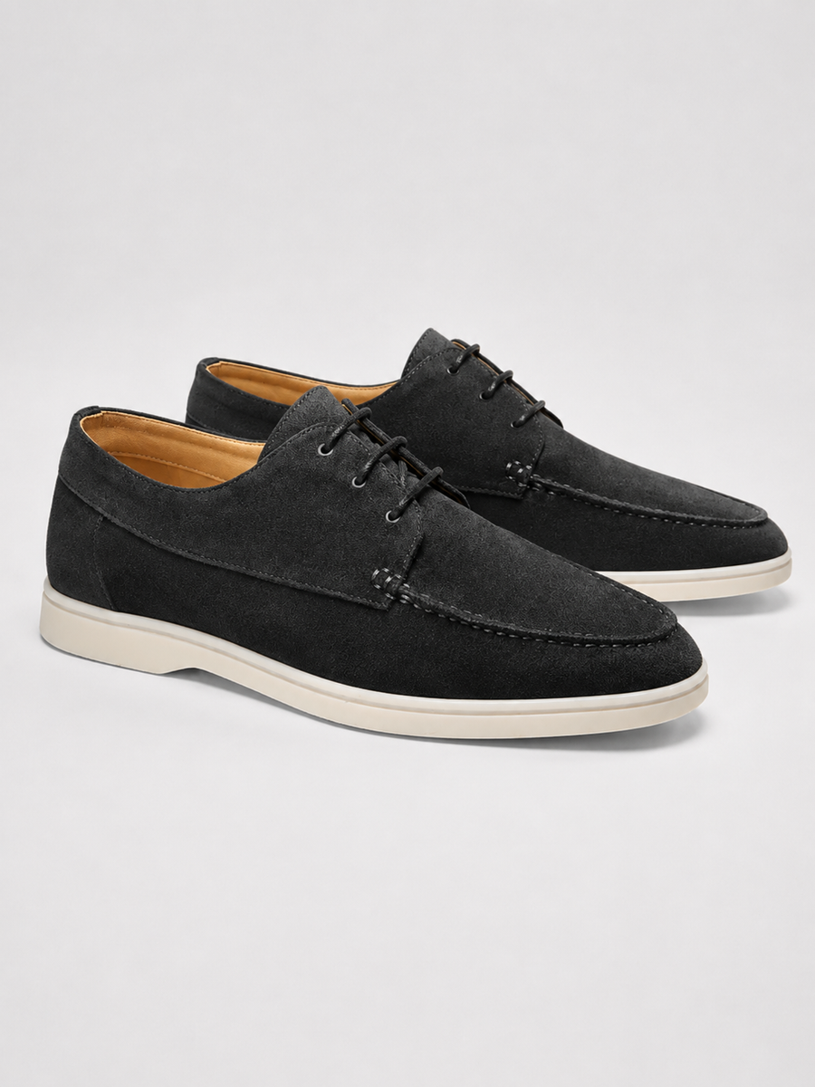 Men's lightweight suede lace-up dress shoes
