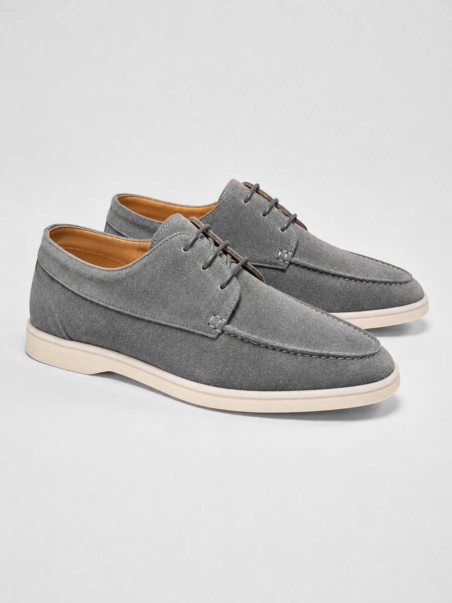 Men's lightweight suede lace-up dress shoes