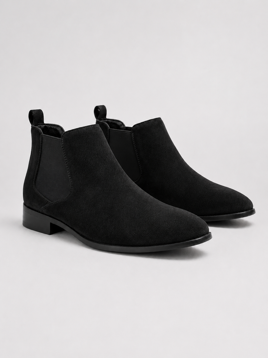 Men's suede slip-on Chelsea boots