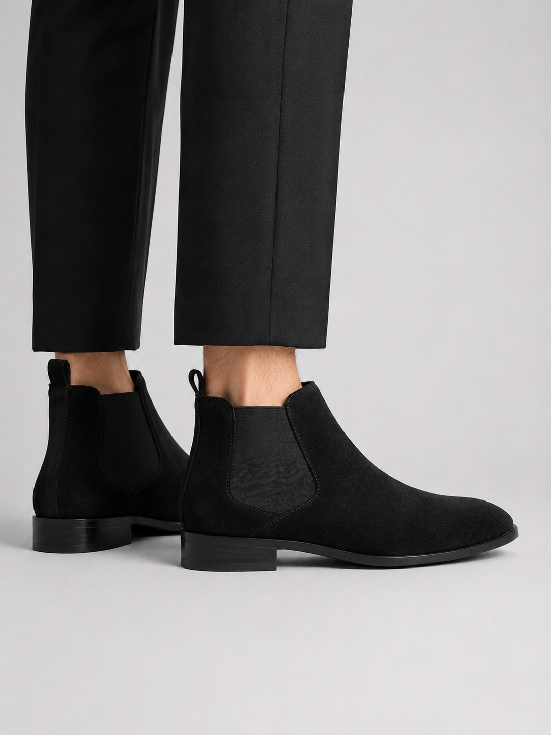 Men's suede slip-on Chelsea boots