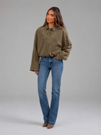 Women's faux suede shacket