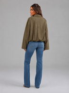 Women's faux suede shacket