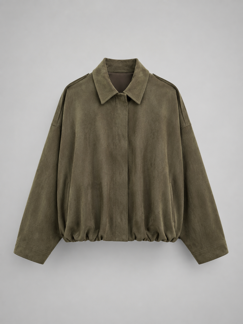 Women's faux suede shacket