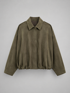 Women's faux suede shacket