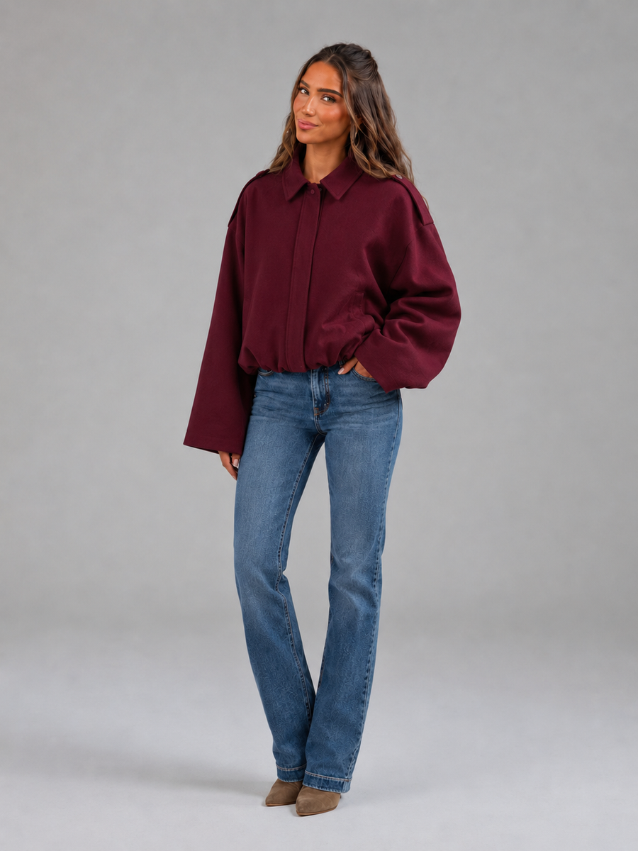 Women's faux suede shacket