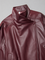 Women's faux leather bomber jacket