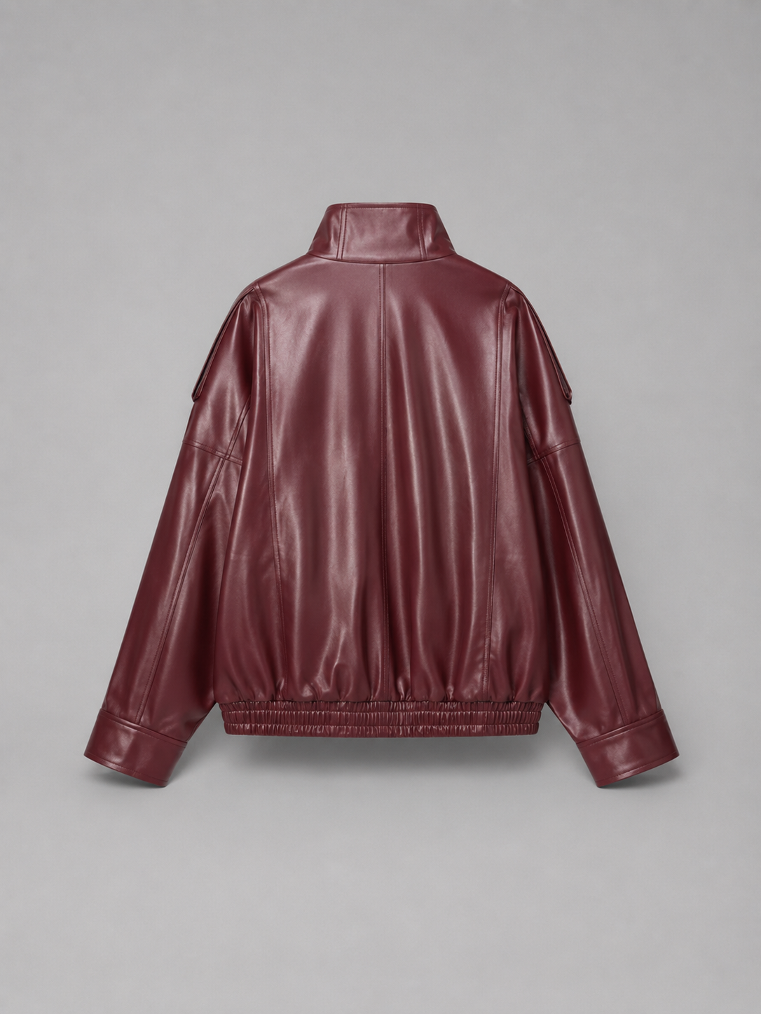 Women's faux leather bomber jacket