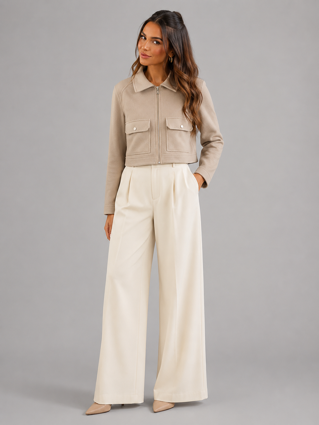 Women's short utility jacket