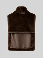 Women's reversible faux fur gilet