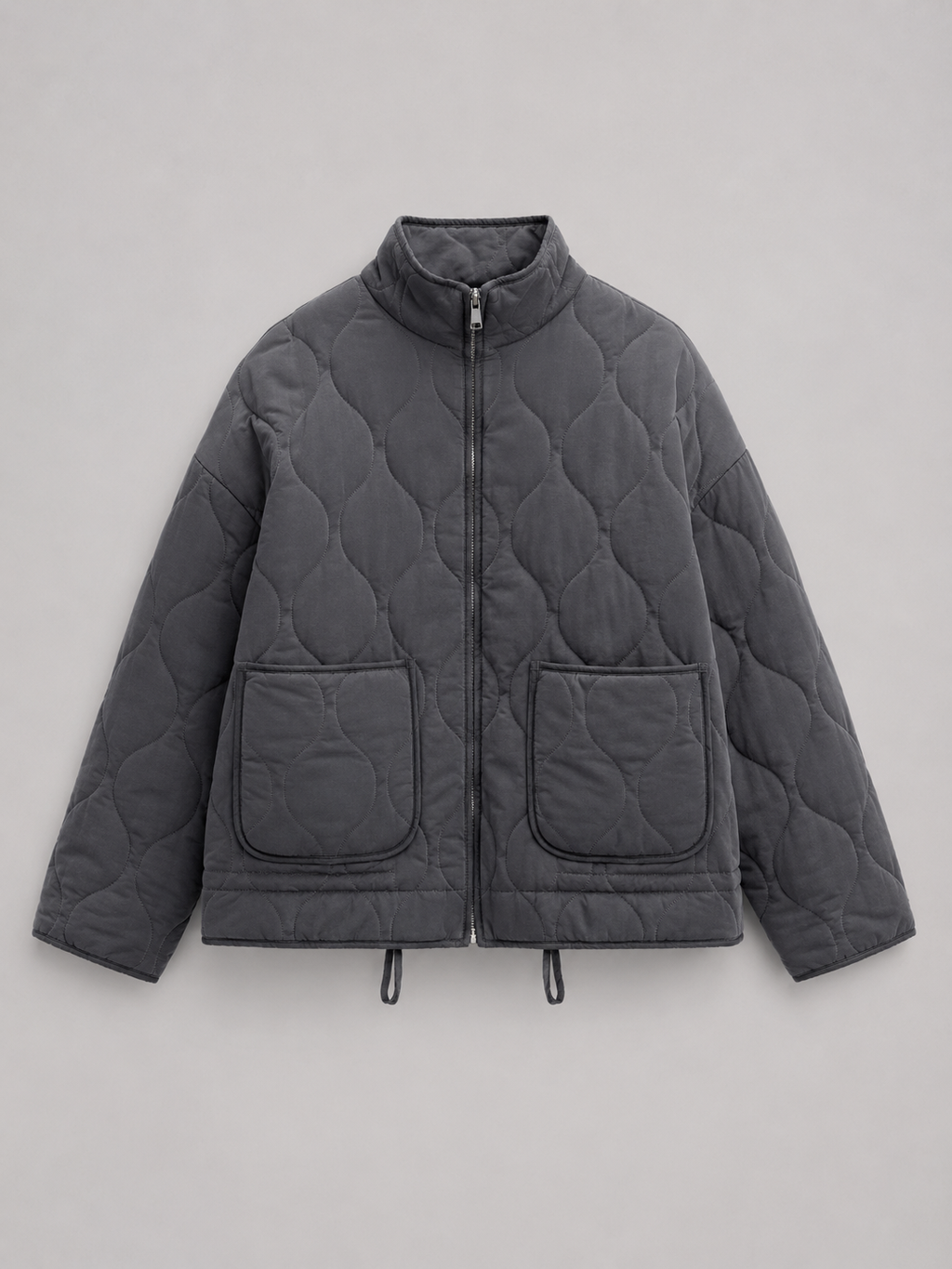 Women's quilted utility jacket with patch pockets