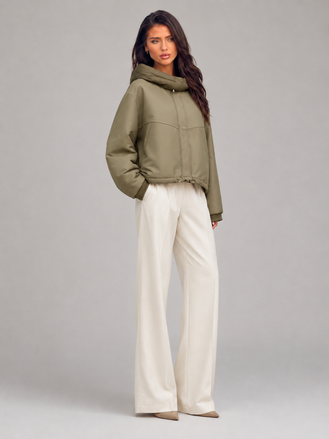 Women's hooded padded jacket