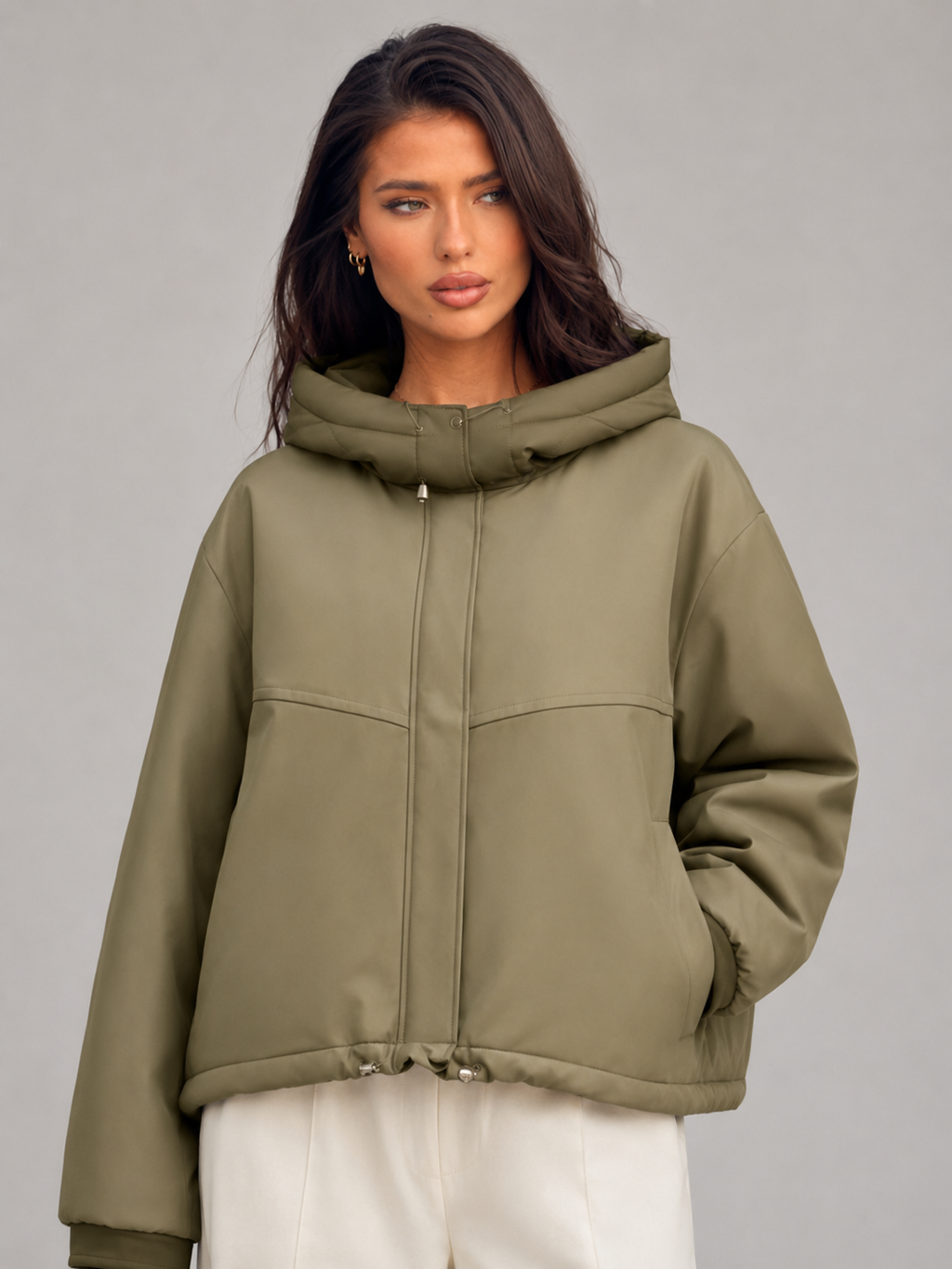 Women's hooded padded jacket