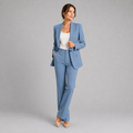 Women's tailored blazer and high-waist trouser suit set