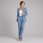 Women's tailored blazer and high-waist trouser suit set