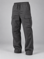 Men's relaxed fit drawstring waist cargo trousers