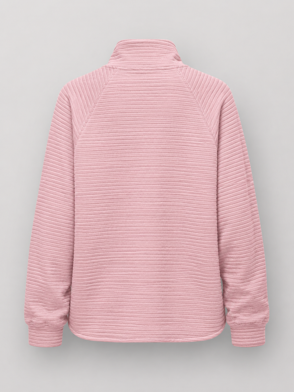 Women's ribbed jumper with zip neck