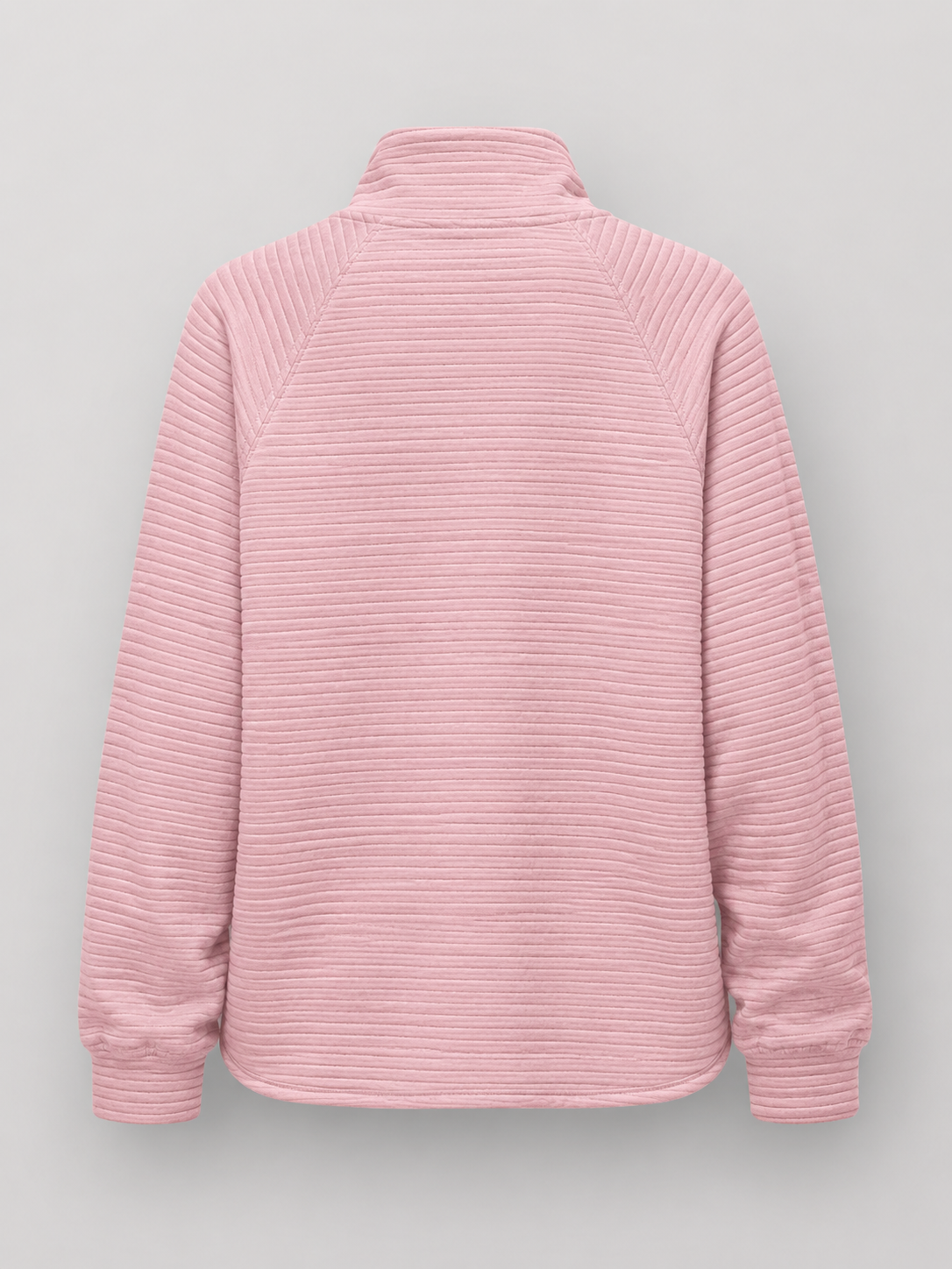 Women's ribbed jumper with zip neck