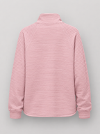 Women's ribbed jumper with zip neck