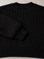 Women's oversized chunky knit jumper with dropped shoulders