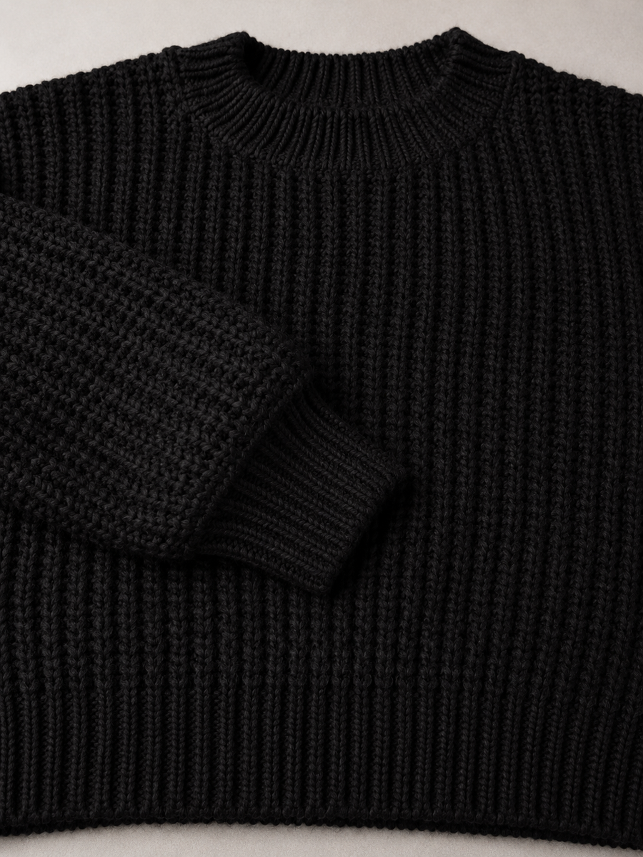 Women's oversized chunky knit jumper with dropped shoulders