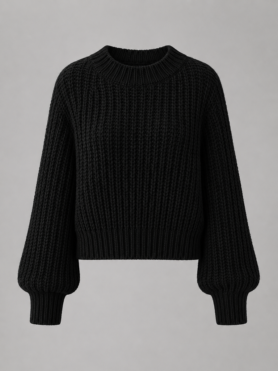 Women's oversized chunky knit jumper with dropped shoulders