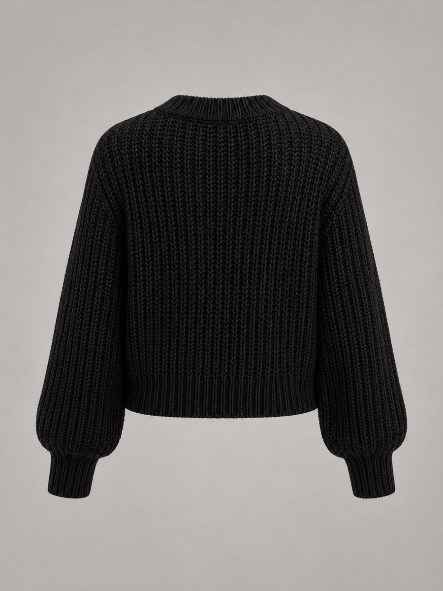 Women's oversized chunky knit jumper with dropped shoulders