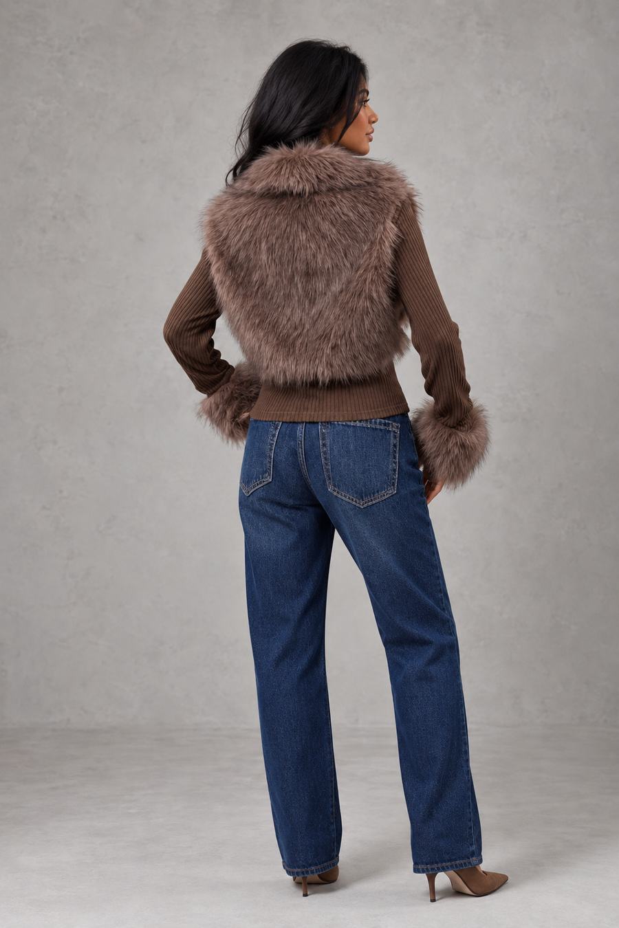 Women's Faux Fur Trim Coat | Marsden