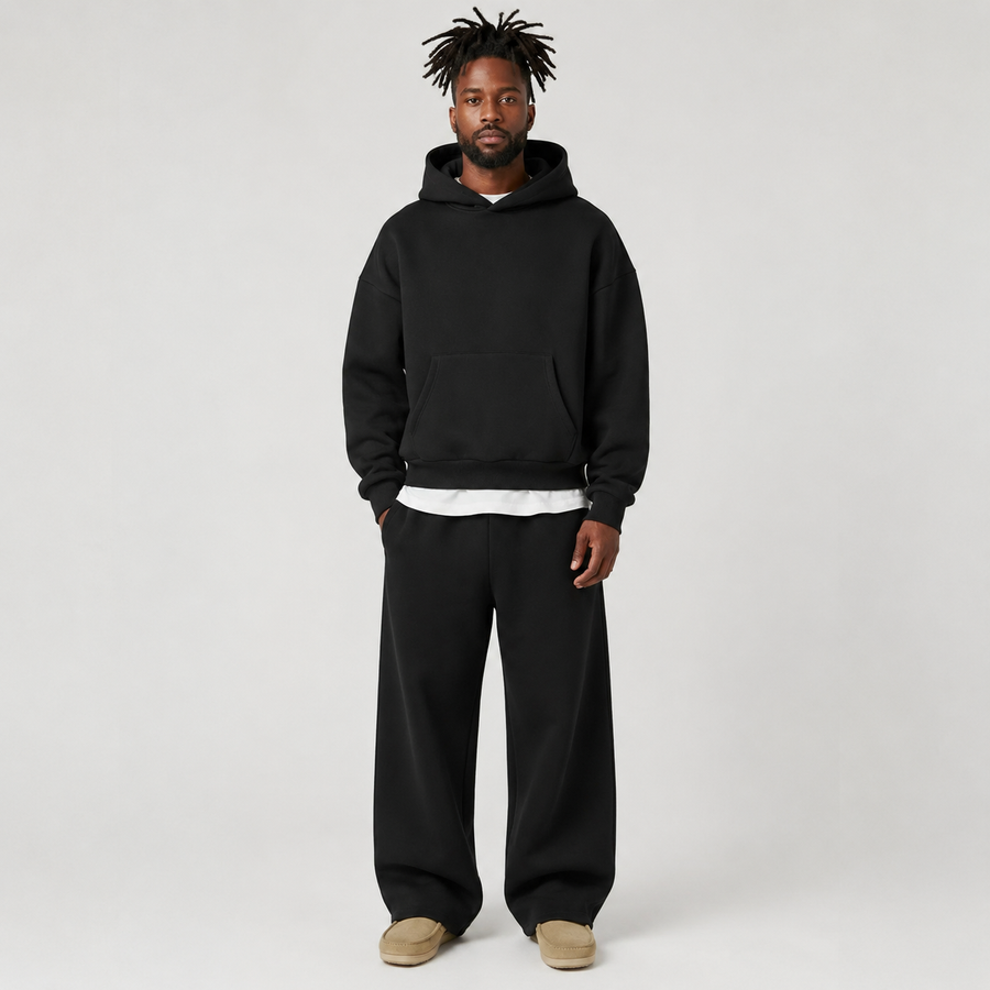 Men's regular fit hoodie and joggers tracksuit set