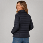Women's lightweight stand collar puffer jacket