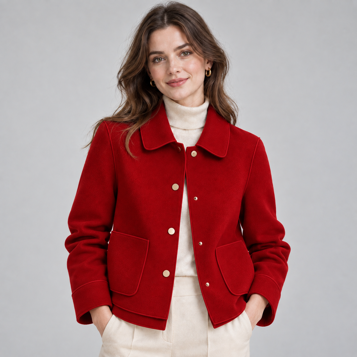Women's single-breasted tailored blazer