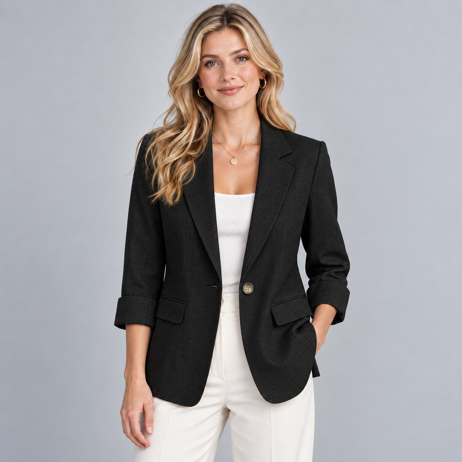 Women's lightweight three-quarter sleeve blazer