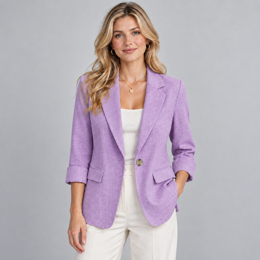 Women's lightweight three-quarter sleeve blazer