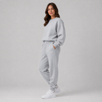 Women's embroidered sweatshirt and jogger tracksuit set