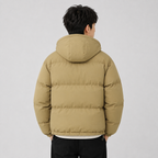 Unisex hooded cotton-blend puffer jacket