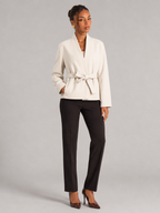 Women's belted wrap jacket