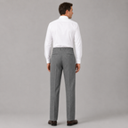 Men's high-waist herringbone pleated trousers