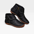 Women's Turn-Down Cuff Leather Ankle Boots — view 5