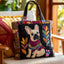 Chic Pup Patch Tote Bag
