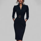 Women’s Structured Sheath Midi Dress - Parker and Grant