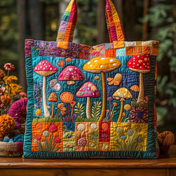 Coral Bloom Mushrooms Tote Bag