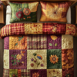 Cozy Floral Autumn 3-Piece Bedding Set